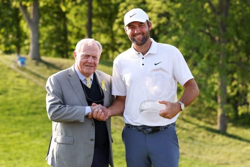 Image from: What an eight-handicap shot at Muirfield Village just before Scottie Scheffler won in 2025