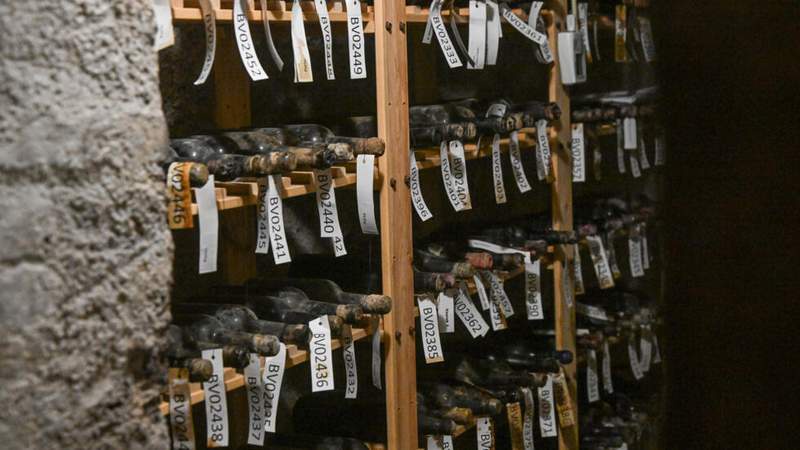 Image from: French wine made in late 1890s and hidden under Czech castle lovingly restored