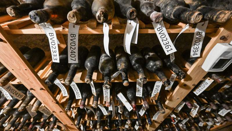 Image from: French wine made in late 1890s and hidden under Czech castle lovingly restored