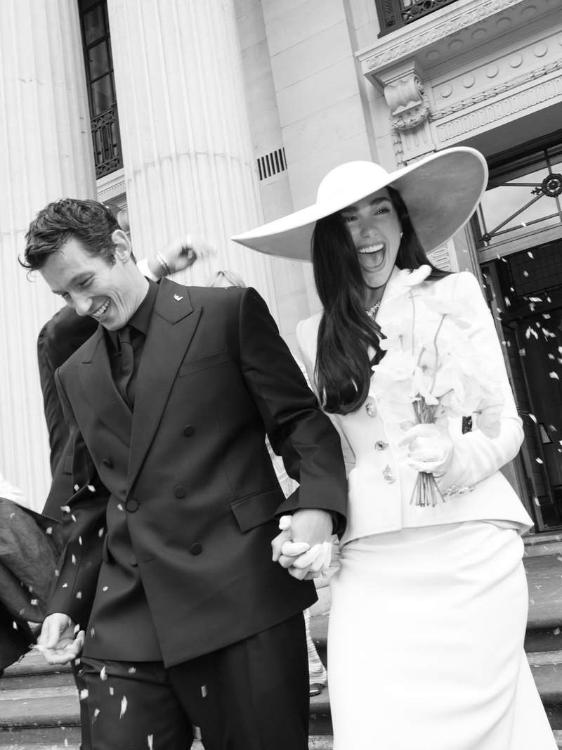 Image from: Dua Lipa, Callum Turner bring classic romance in wedding pictures