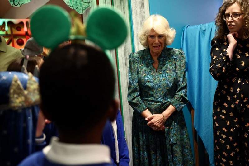 Image from: Queen backs push to get children reading again at fairy tales exhibition