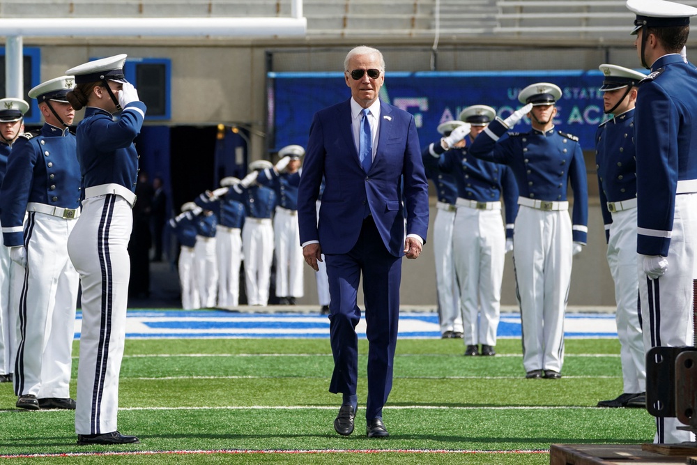 Biden Tripped Up By Sandbag, Falls Onstage At Air Force Graduation