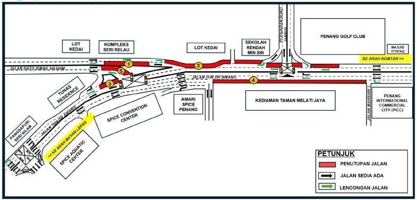 relau-lane-closure-map