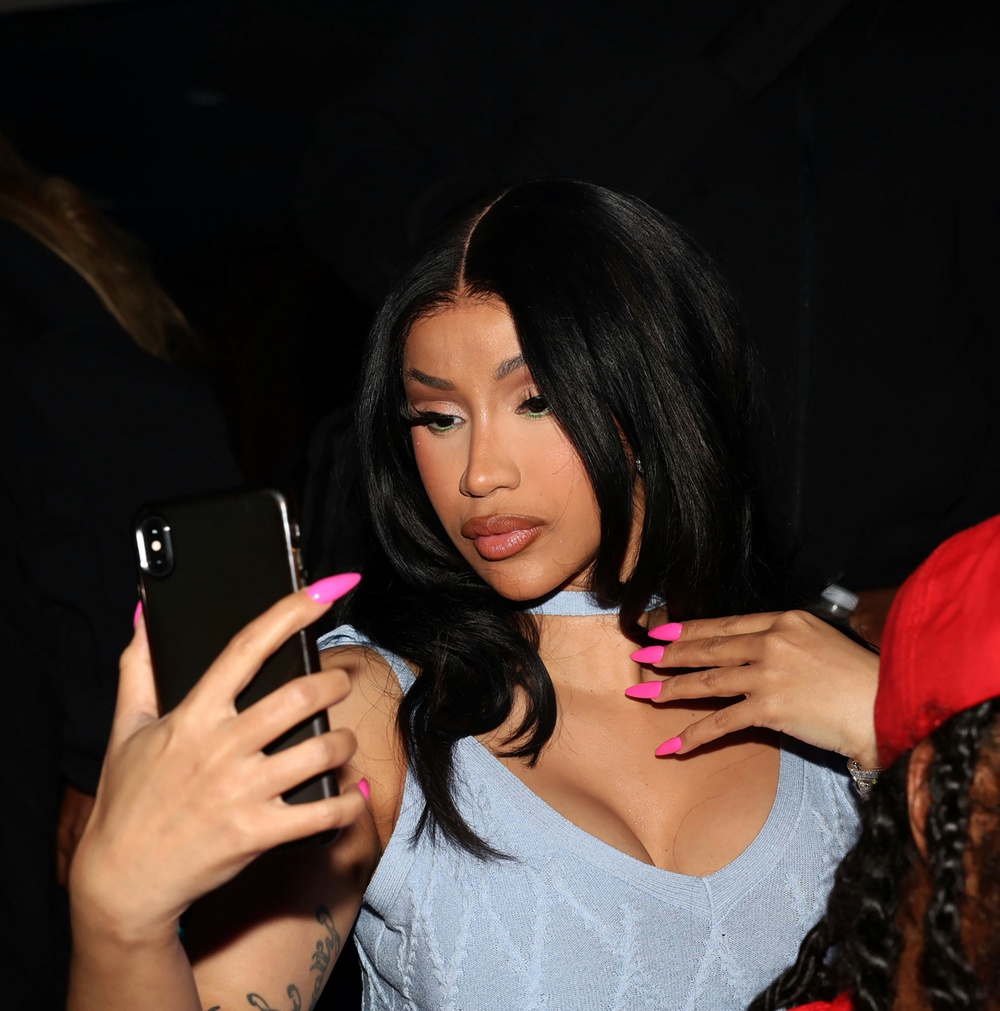 Cardi B Wore XXL Hot Pink Nails For Her New Music Video With Offset