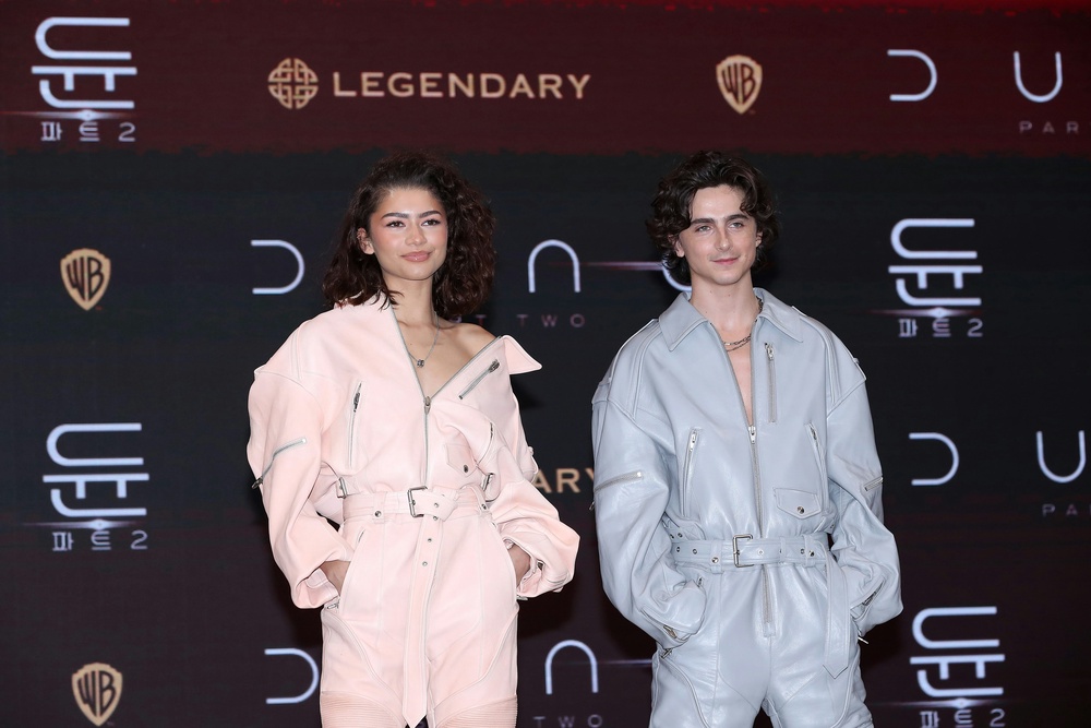 Zendaya & Timothée Chalamet Go Grunge For 'Dune' In Matching Jumpsuits