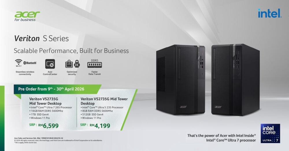 Image from: Acer Malaysia Expands Commercial Portfolio with AI-Ready TravelMate, Veriton and Vero Solutions