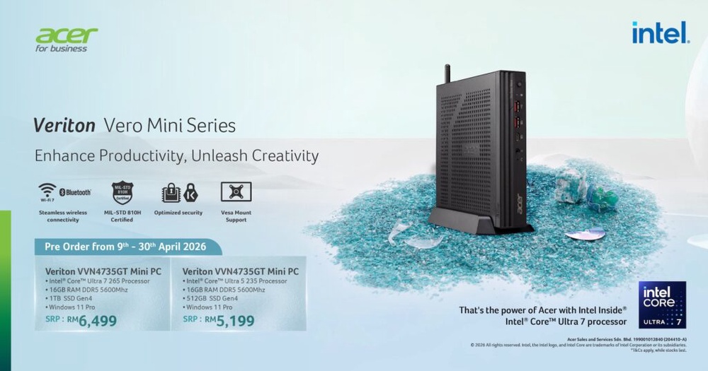 Image from: Acer Malaysia Expands Commercial Portfolio with AI-Ready TravelMate, Veriton and Vero Solutions