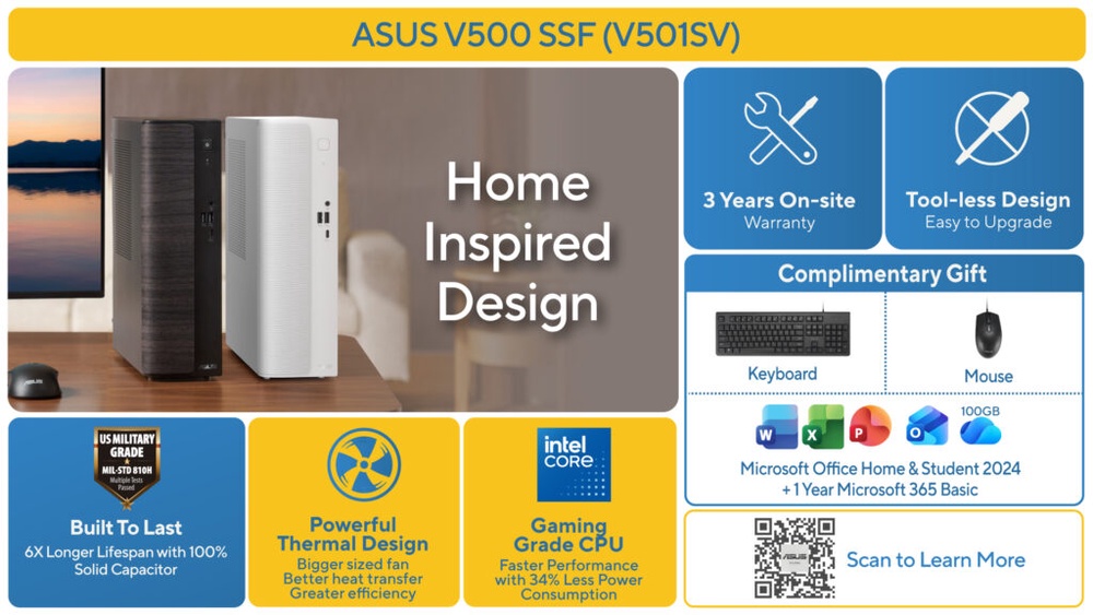 Image from: ASUS V500 SFF Desktop Launched in Malaysia with Home-Friendly Design, Intel Core 7 and Early Bird Price of RM2,899