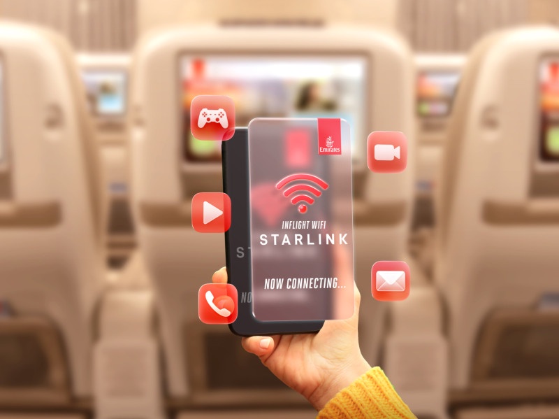Image from: Starlink now available on Emirates A380 fleet