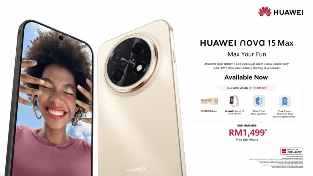 Image from: Huawei Launches MatePad Pro Max, nova 15 Max, WATCH KIDS X1 and GT Runner 2 in Malaysia