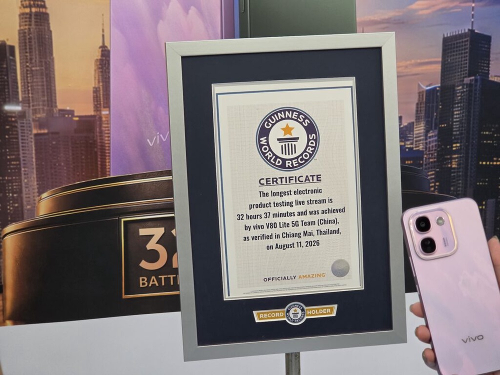 Image from: vivo V80 Lite 5G Packs a Huge 10,000mAh Battery and Just Set a Guinness World Record
