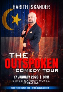 cover 4808 harith isknnder the outspoken comedy tour melaka web