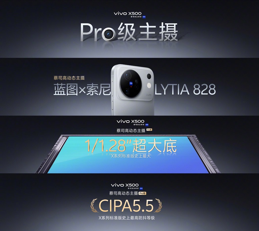 vivo X500系列中国发布:首发蓝图光御900超动态主摄! 55