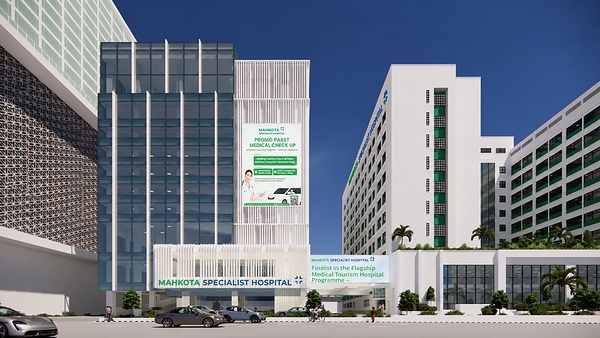 Pembangunan blok baharu Hospital Pakar Mahkota di Melaka kini memaparkan logo HMI Spark