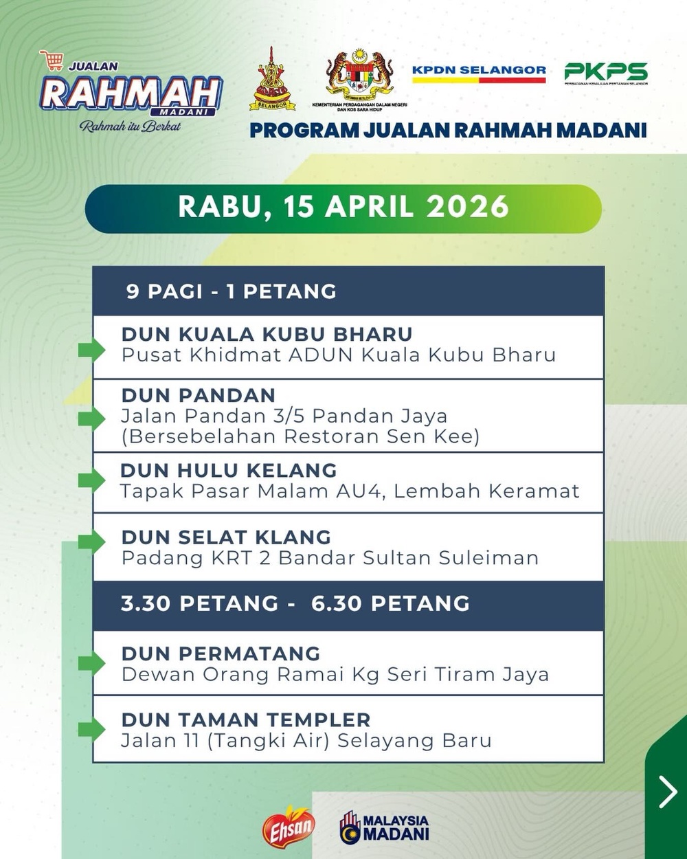 Image from: Jualan Rahmah di enam lokasi hari ini, semak tempat anda