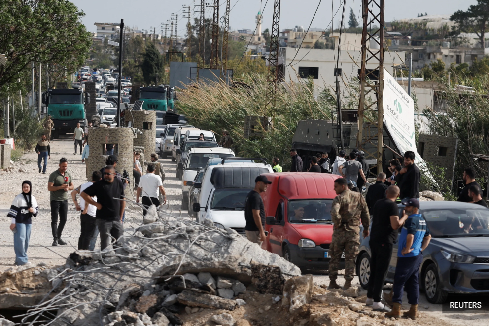 Image from: Lebanese return home as ceasefire with Israel mostly holds
