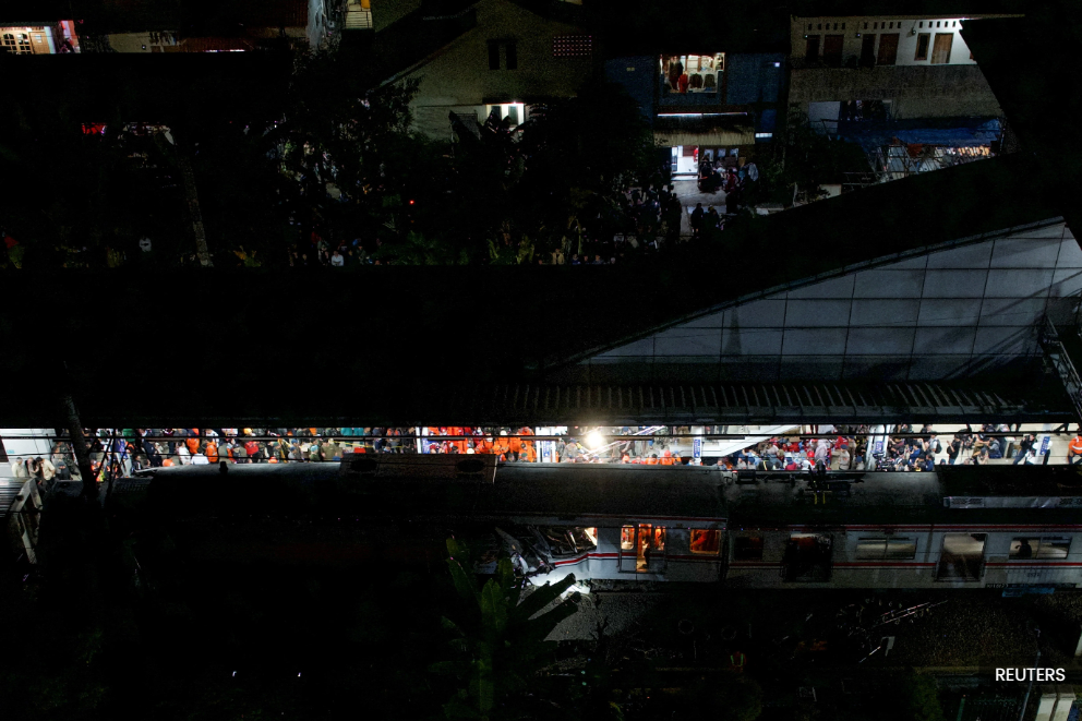 Image from: Indonesia commuter train crash toll rises to 14 as rescuers complete evacuation