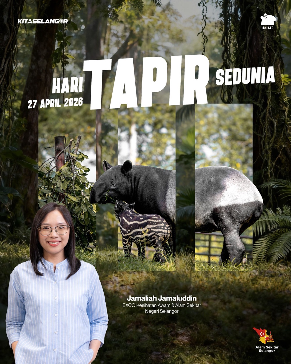 Image from: Tapir Malaya terancam, Selangor perkukuh koridor hidupan liar