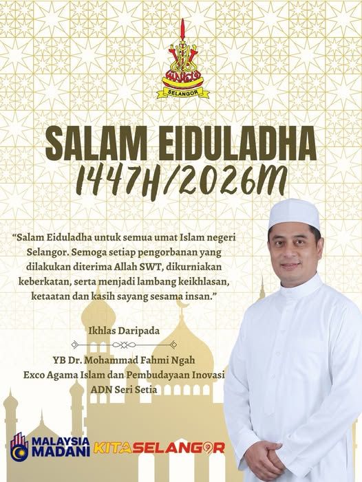 Image from: EXCO Selangor tekankan pengorbanan, kasih sayang sempena Aidiladha