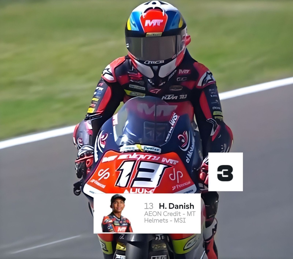 Image from: Hakim Danish cipta sensasi, raih podium pertama Moto3 di GP Itali