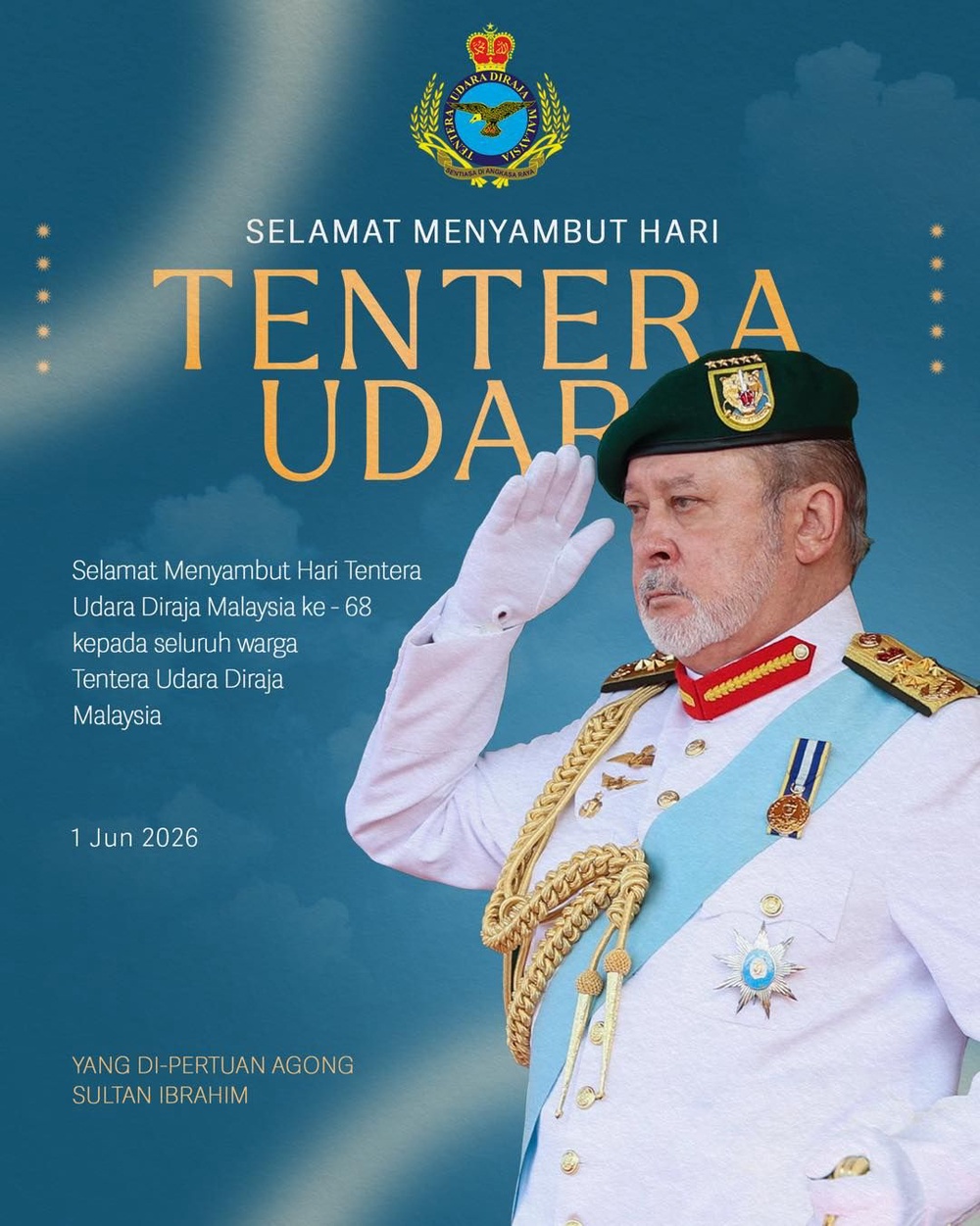 Image from: King, Queen convey wishes to personnel, veterans on Air Force's 68th anniversary