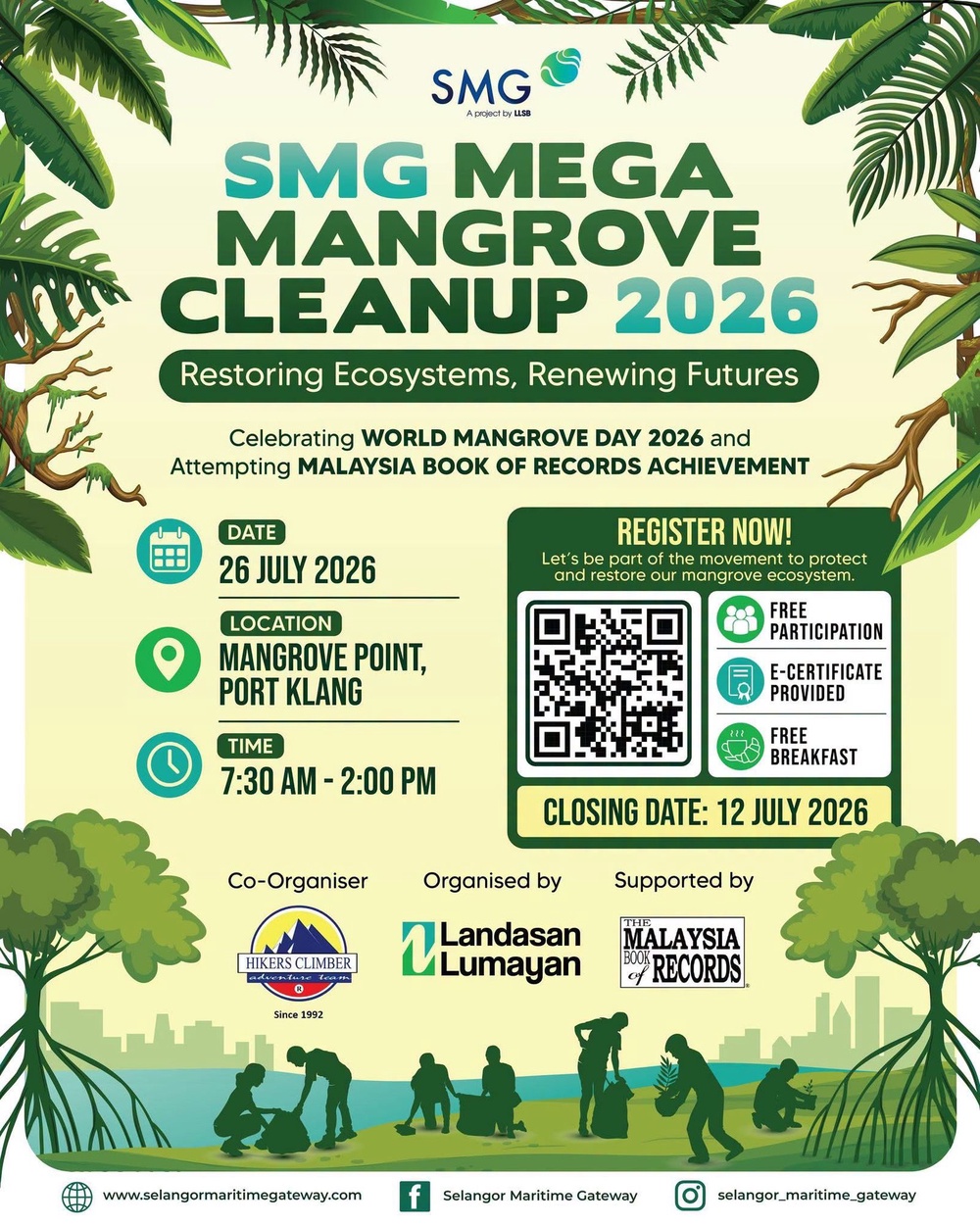 Image from: SMG sasar 1,000 sukarelawan sertai program bersih paya bakau di Sungai Klang