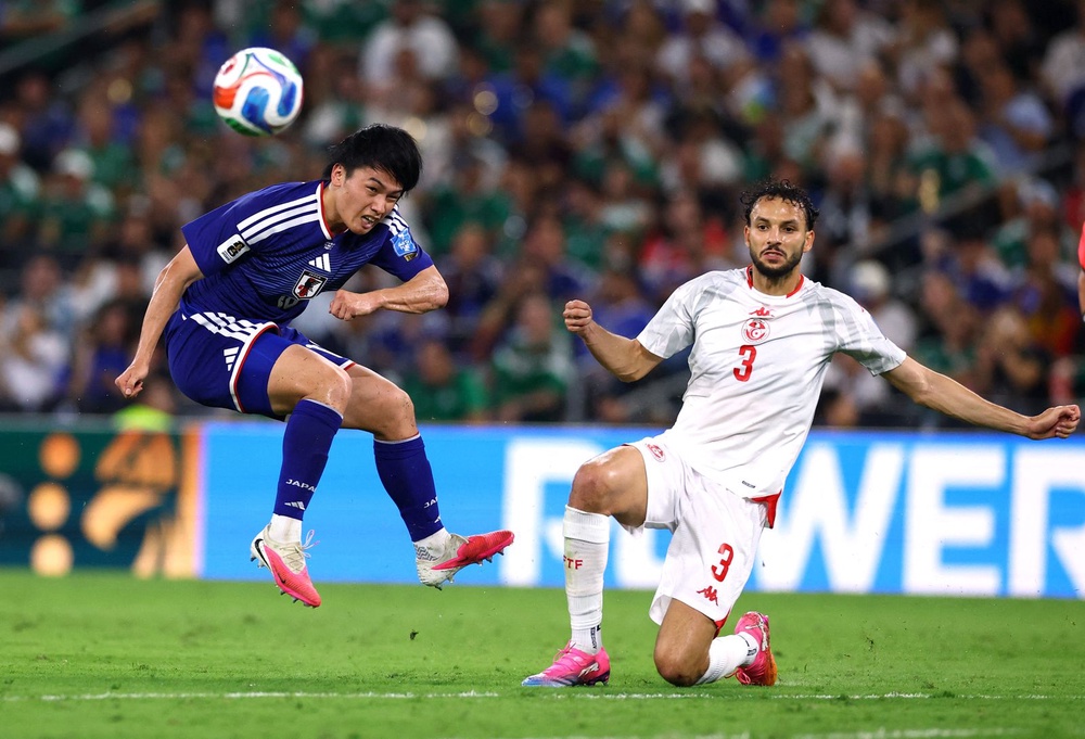 Image from: Japan rout Tunisia 4-0 as Ueda shines in World Cup's 1,000th match