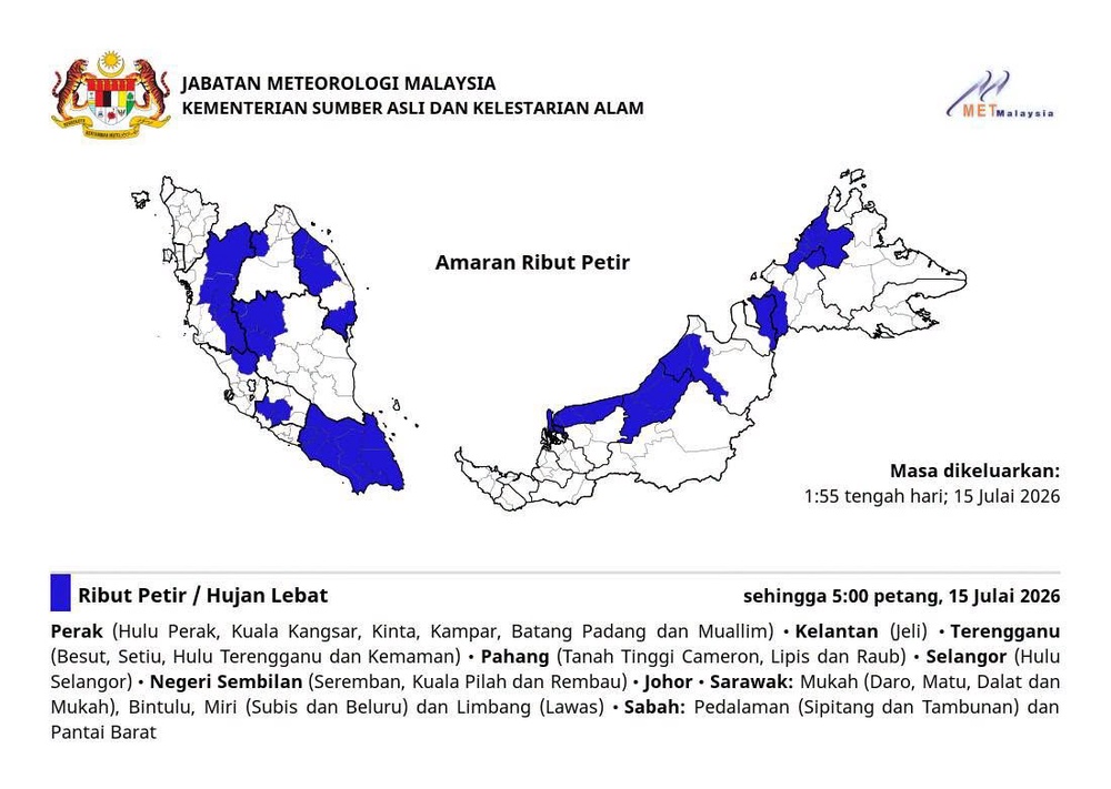 Image from: Amaran ribut petir di Hulu Selangor hingga 5 petang