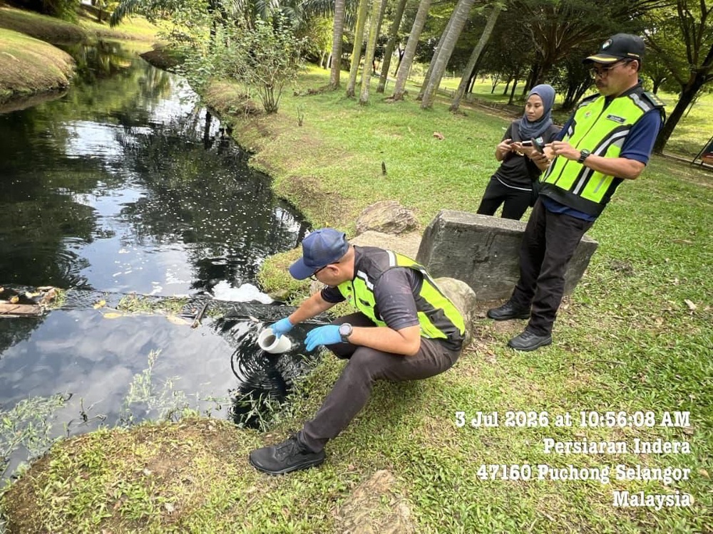 Image from: 水质转黑现大批鱼尸 蒲种宏愿公园集水池抢救后复原貌