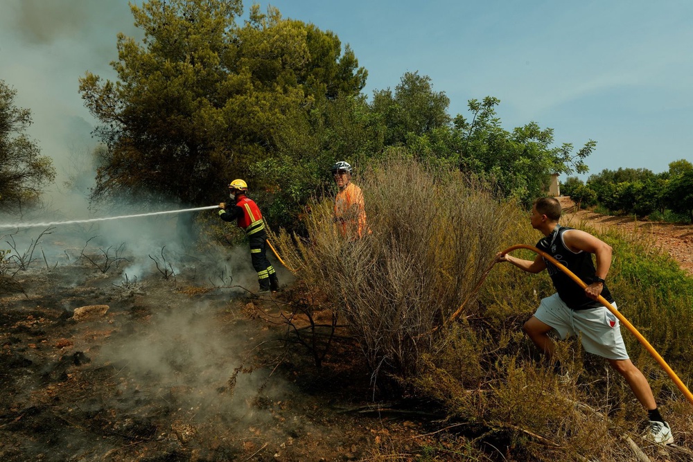 Image from: Wildfires threaten Bordeaux as France, Spain battle blazes