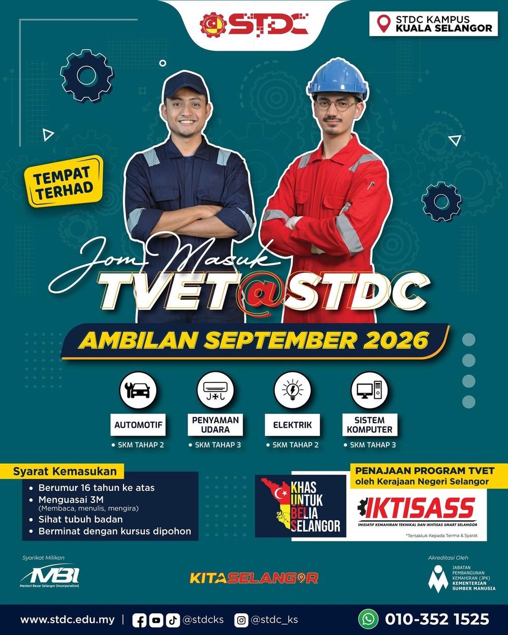 Image from: STDC buka kemasukan empat program TVET sesi September 2026