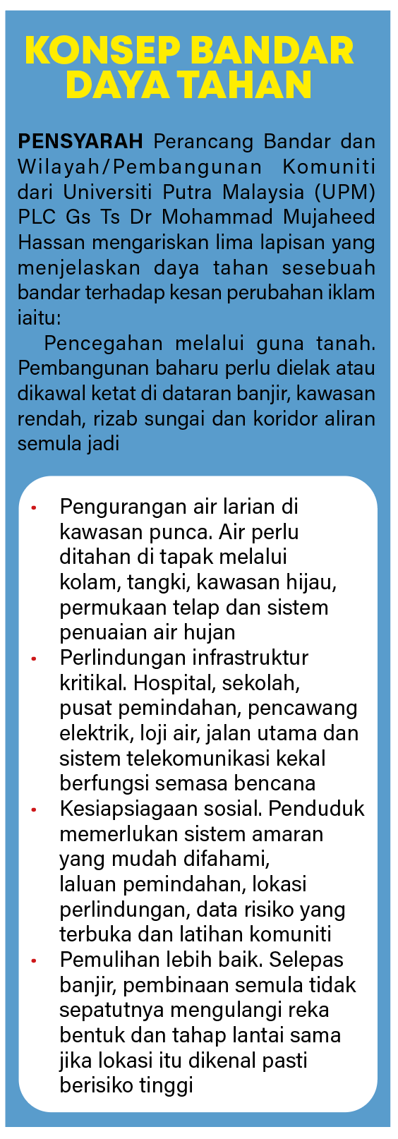 Image from: Pakar akademik: Konsep bandar daya tahan tangani hujan ekstrem