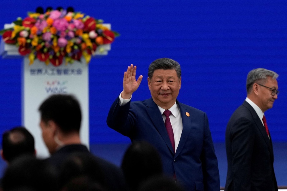 Image from: Xi pitches China as leader of new global AI order, challenging US dominance