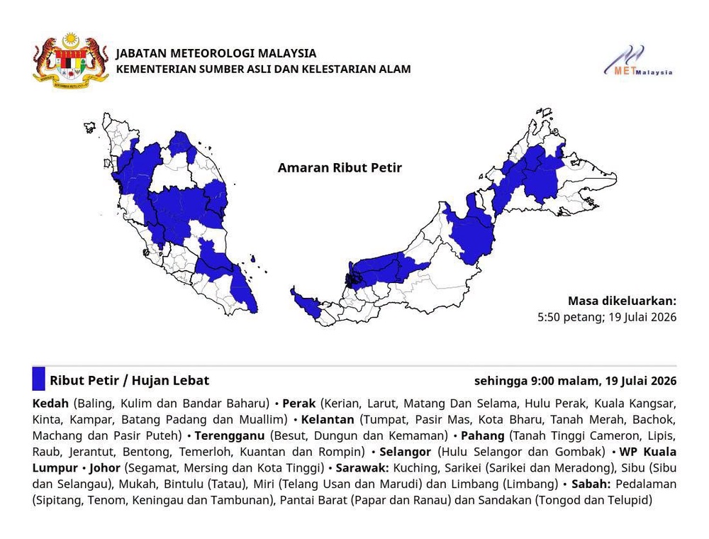 Image from: Amaran cuaca buruk di Selangor, Kuala Lumpur hingga 9 malam
