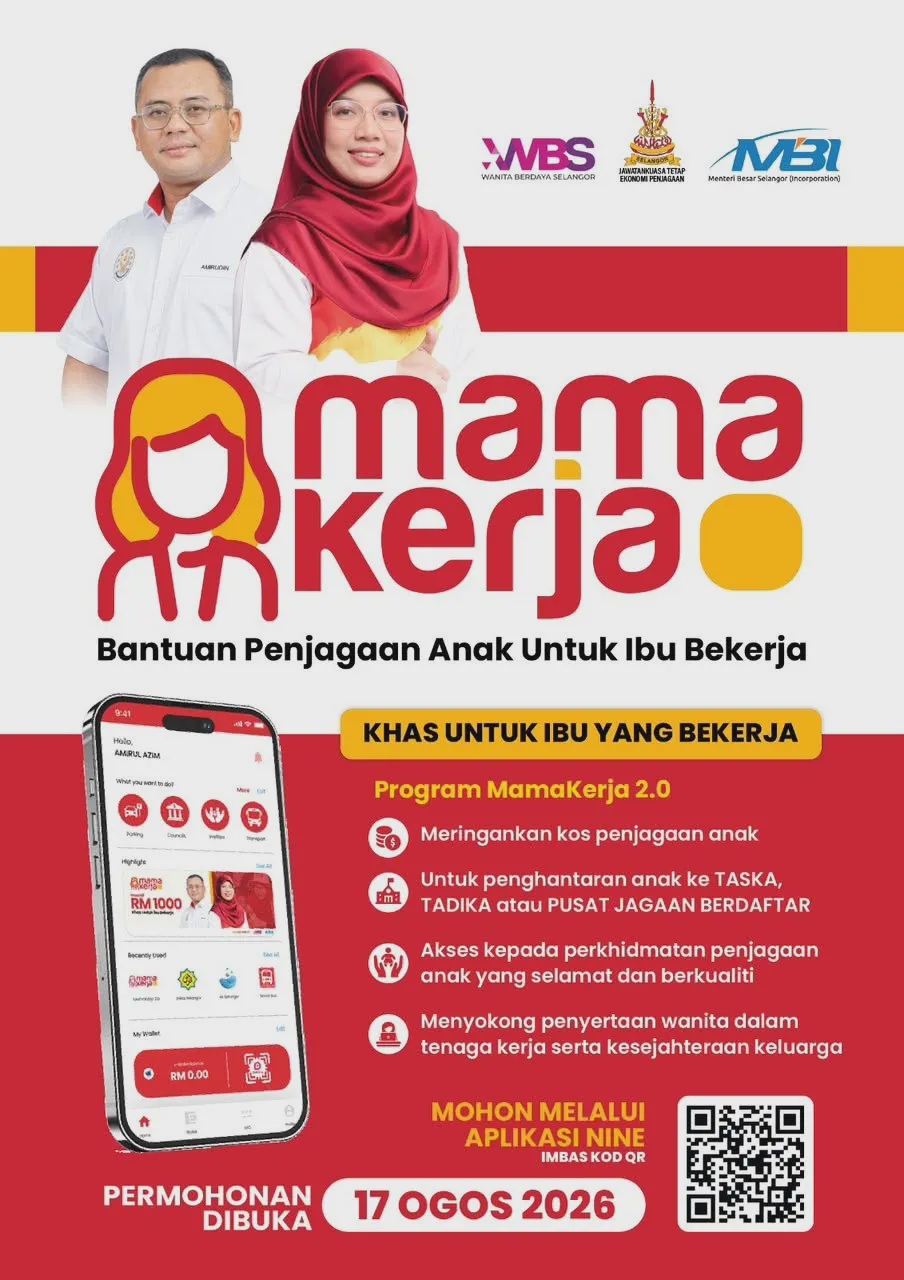 Image from: Insentif MamaKerja dibuka Isnin ini, ibu bekerja terima RM1,000