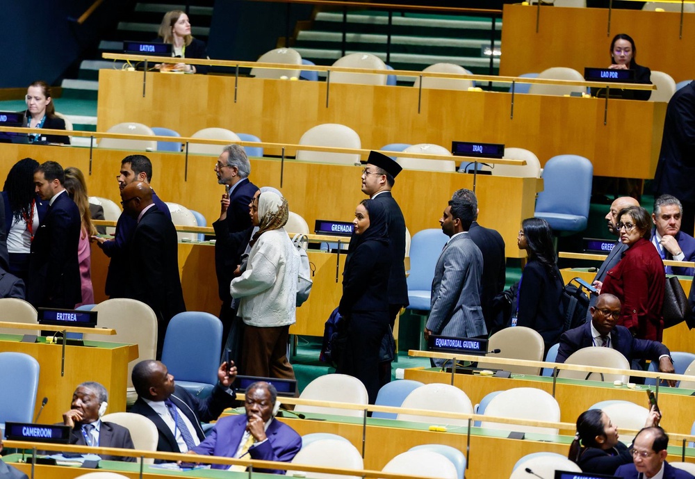 Image from: UN delegates walk out as Netanyahu begins speech defending Israel