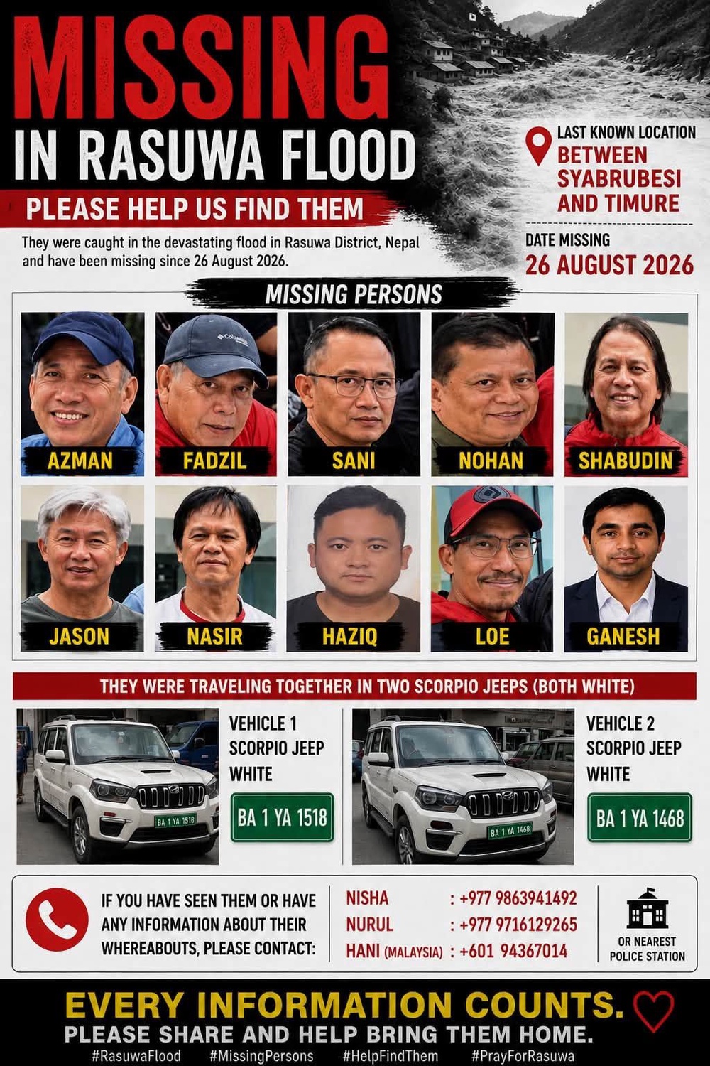 Image from: Isteri serah petunjuk pacuan empat roda dinaiki Loe kepada polis Nepal