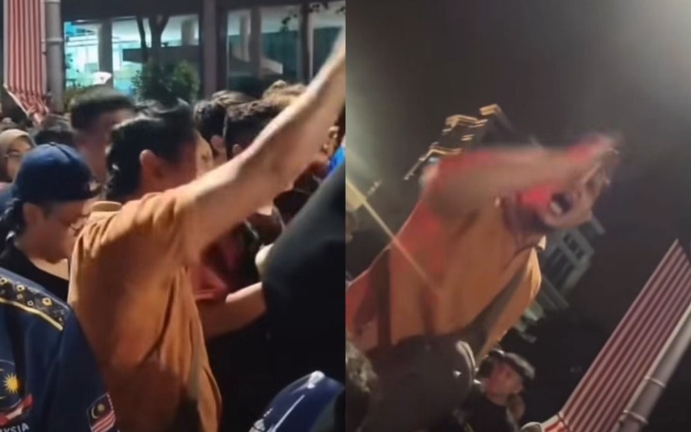 Image from: Police hunt man accused of provoking National Day crowd