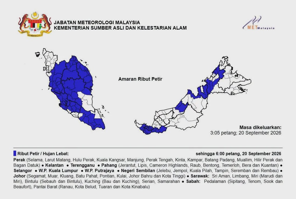 Image from: Seluruh Selangor, KL, Putrajaya dijangka ribut petir hingga 6 petang