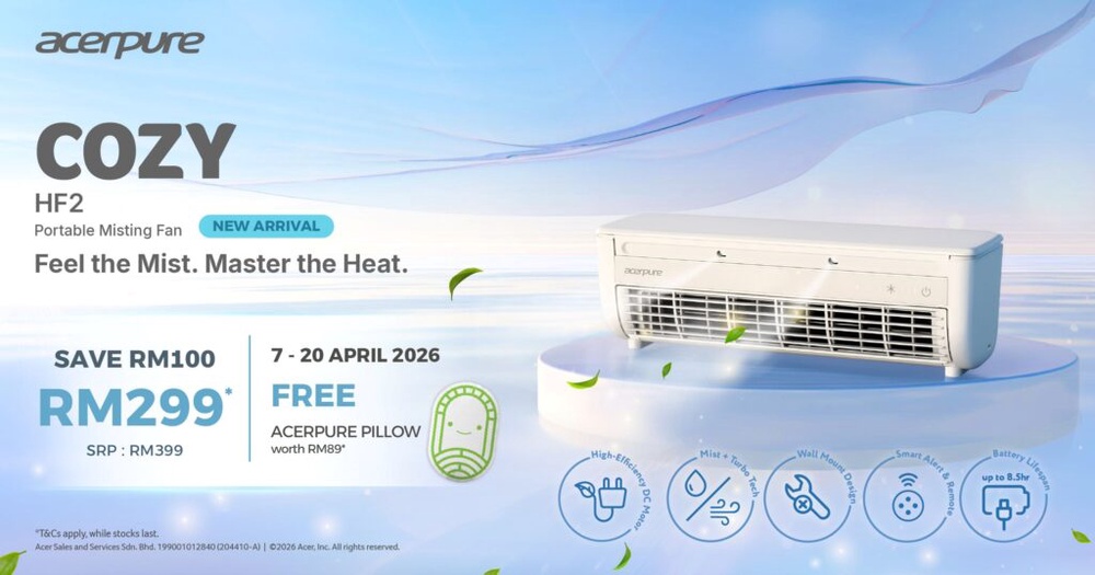 Image from: Acerpure introduces new portable mist cooler and silent air circulator fan into Malaysia