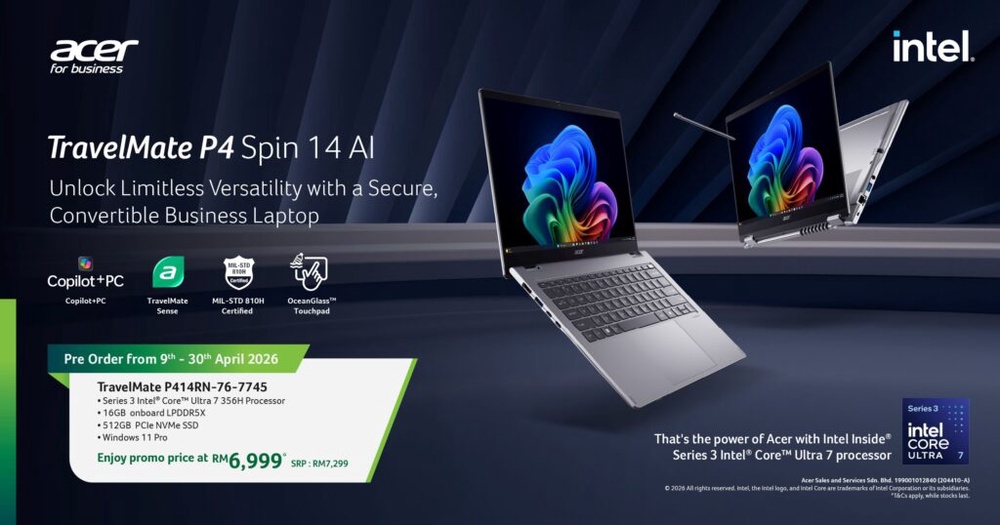 Image from: Acer refreshes TravelMate series with Intel Core Ultra Series 3 processors, from RM5,499