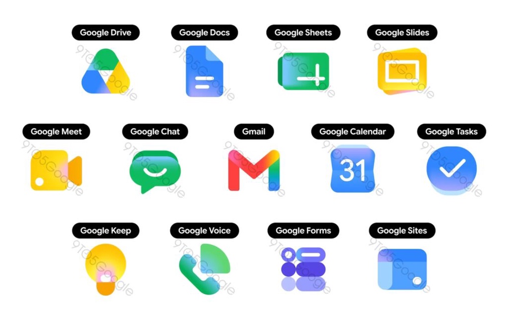 Image from: Google’s gradient icon design is heading to more apps