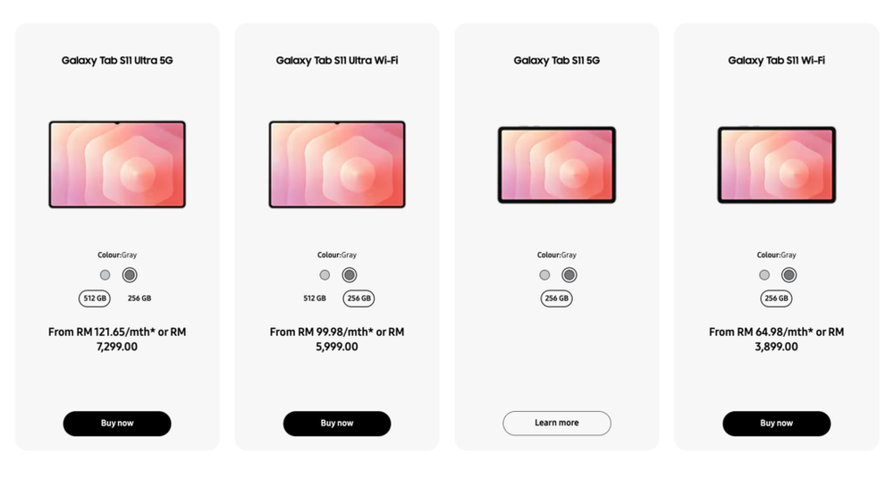 Image from: Samsung Galaxy Eco Pay Day: Get up to RM750 off selected Galaxy tablets and wearables