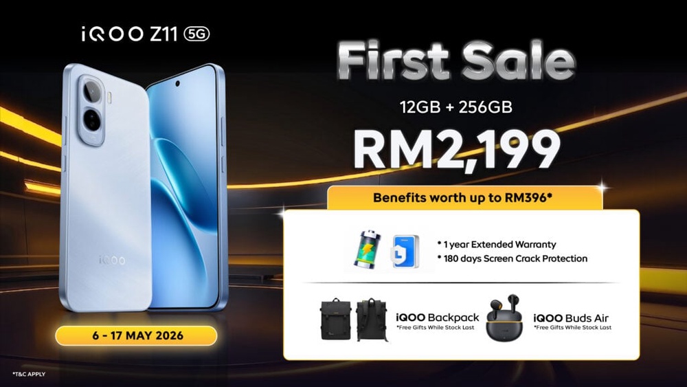 Image from: iQoo Z11 5G Malaysia: Massive 9020mAh battery and 144Hz display, priced from RM1,899