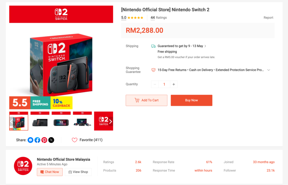 Image from: Nintendo announces price hikes for the Nintendo Switch 2