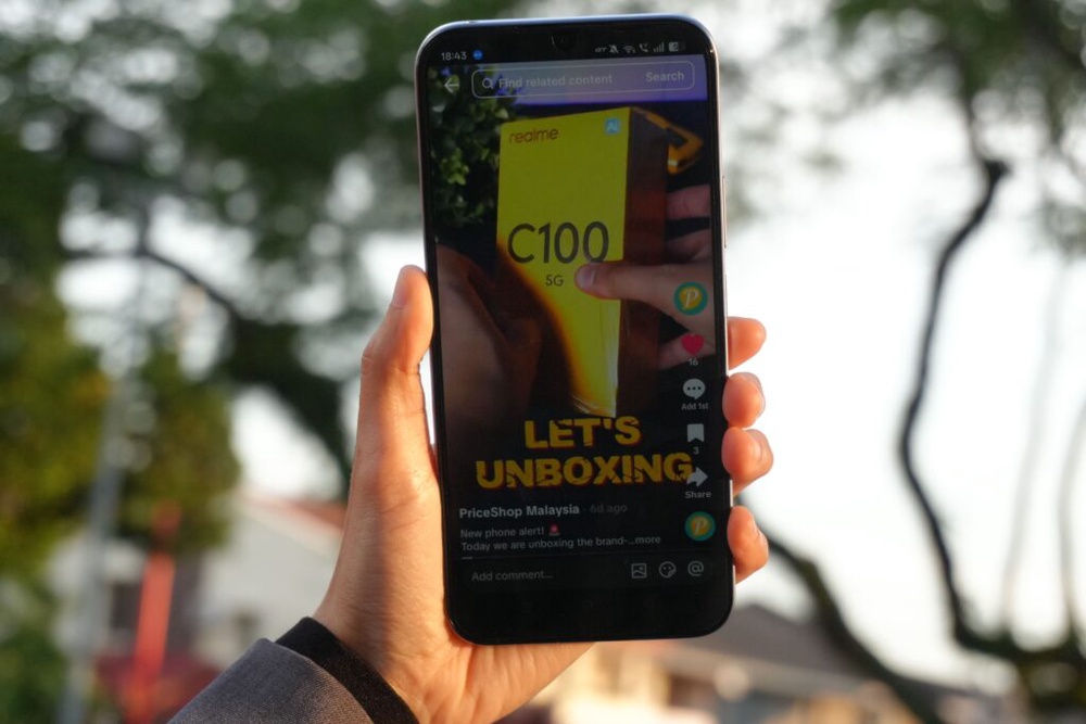 Image from: Realme C100 Malaysia review: A practical budget friendly phone for long days away