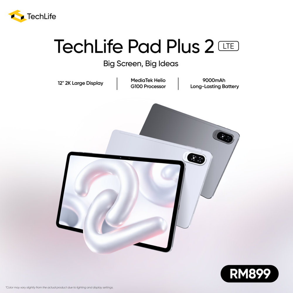 Image from: TechLife Pad Plus 2: Budget friendly RM899 tablet with 12″ display, 9,000mAh battery