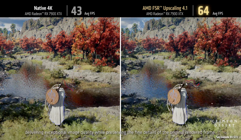 Image from: AMD FSR 4.1 upscaling now available for Radeon RX 7000 series GPUs