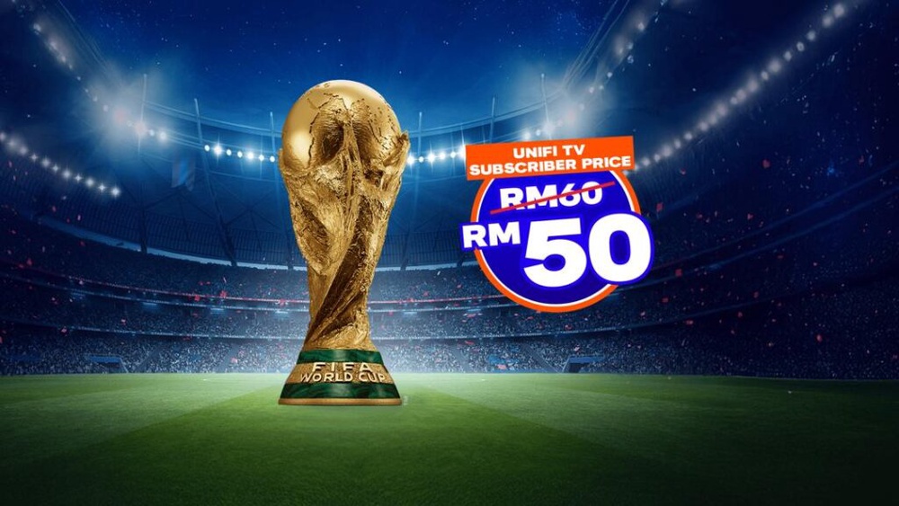 Image from: Unifi TV Fifa World Cup 2026 Pass: RM20 for 1-day pass, from RM50 for all 104 matches
