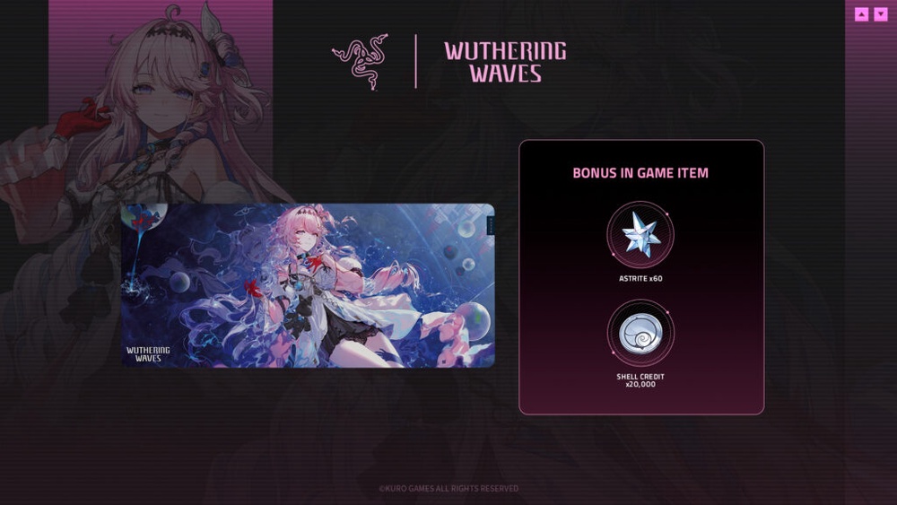 Image from: Razer x Wuthering Waves Collection announced, comes with bonus in-game items